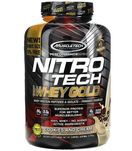 Whey Protein Recommendation #5: "Muscle Tech Nitro Tech Cookies & Cream"