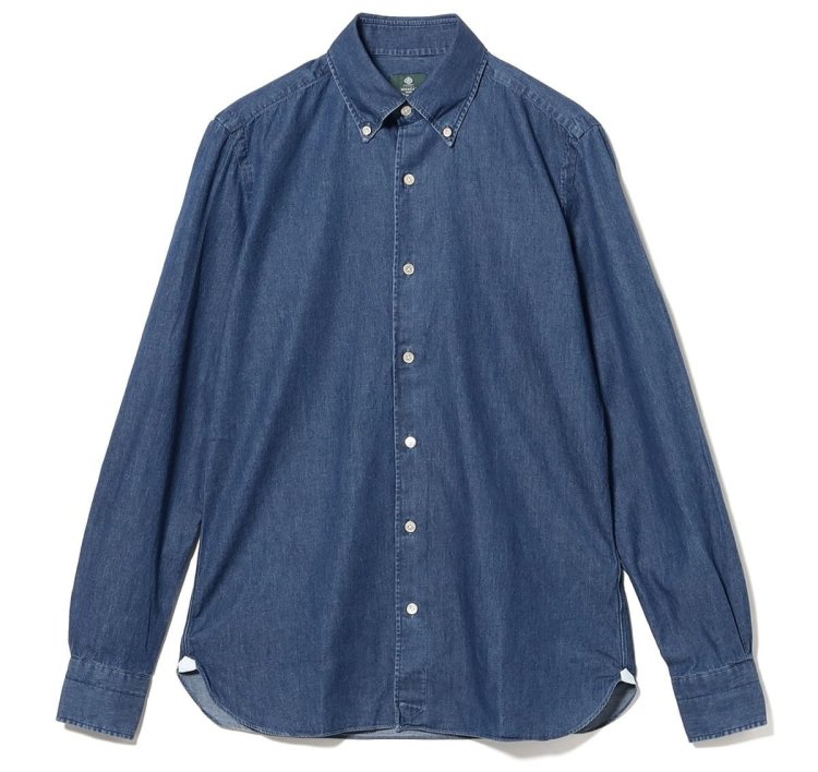 LUIGI BORRELLI "GABLE denim button-down shirt