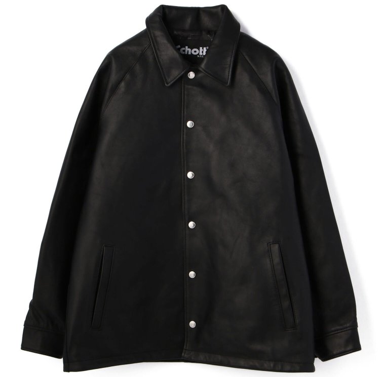 SCHOTT coach jacket "The use of sheepskin leather with a sense of martial and class invites a second look.