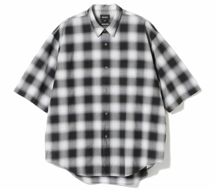 For example, a checked shirt like this " BEAMS Ombre Check Easy Short Sleeve Shirt