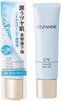 Blue/Green CC Cream Recommended "CEZANNE UV Ultra Fit Base EX01 Light Blue "