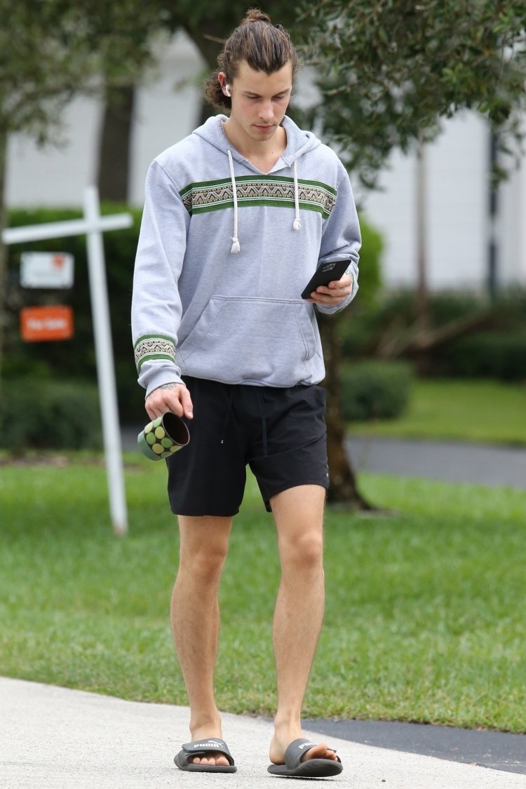 *EXCLUSIVE* Shawn Mendes goes out for a walk and talk in Miami