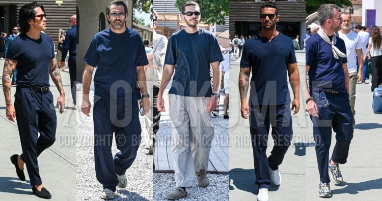 Navy T-shirt Men's Coordinate [ Latest Summer Snapshots & Recommended Items ].