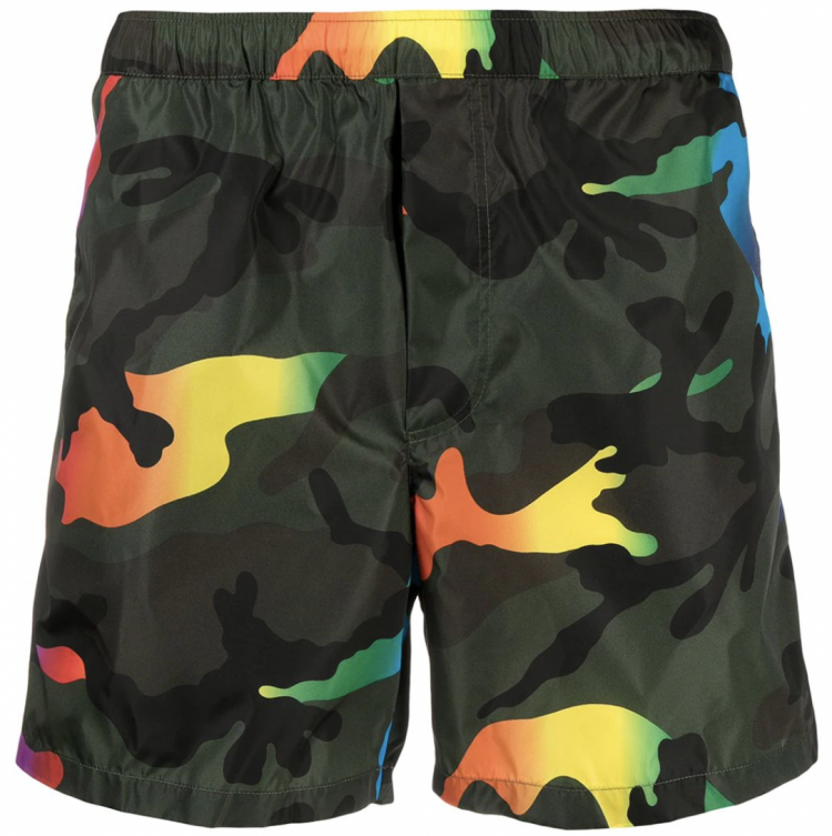 VALENTINO Camouflage Trunks Swimsuit