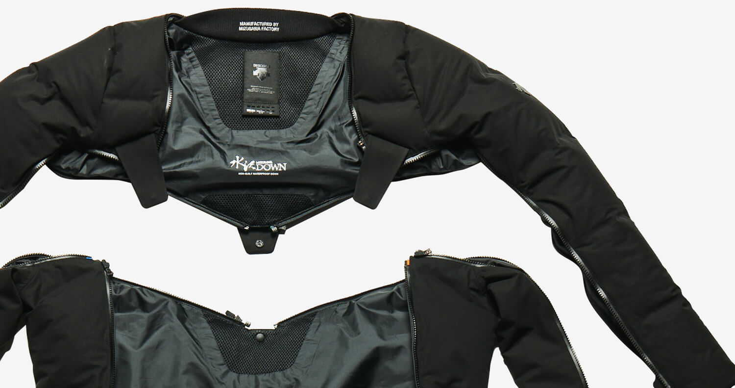 デサントの新プロジェクトより新感覚の“組み合わせる”ダウンジャケット