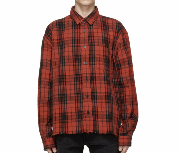Recommended flannel shirt: 1) "JOHN ELLIOTT Red Check Oversized Shirt