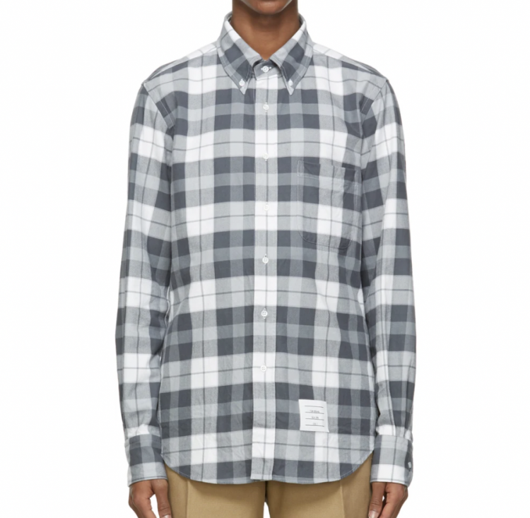 Flannel shirt recommendation 5: "THOM BROWNE Gray Flannel Shirt