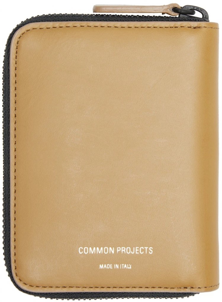 COMMON PROJECTS Tan Coin Case Zip Wallet