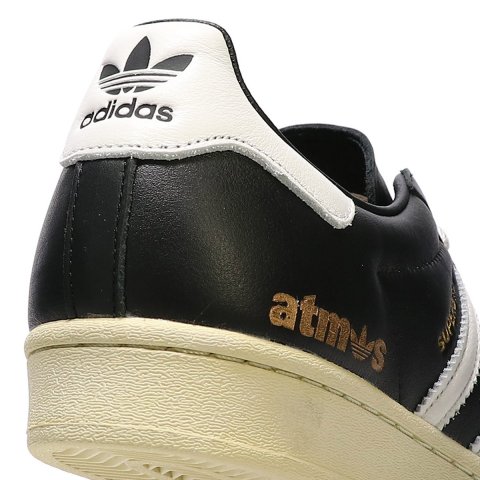 A special Superstar that fuses the atmos logo with the Adidas trefoil logo is now available in a limited edition of 100 pairs!