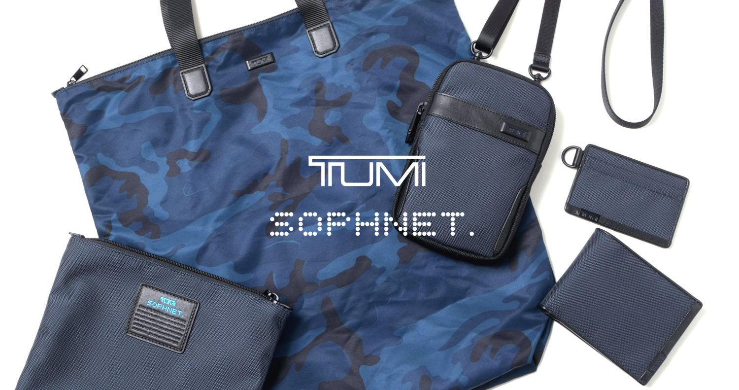 SOPHNET. and TUMI Capsule Collection! Lineup of 4 items including