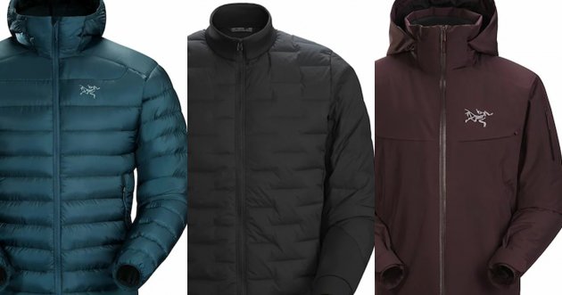 What is the appeal of Arc’teryx down, which incorporates the best technology and innovative design?