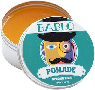 この髪型のヘアセットにおすすめのスタイリング剤▶︎「BABLO POMADE(バブロ ポマード) ストロング ホールド」