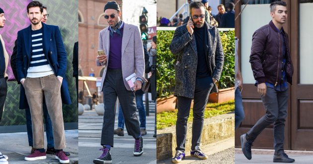 What are some tips for men’s coordination with purple items? Introducing examples of outfits and recommended items based on international snaps.
