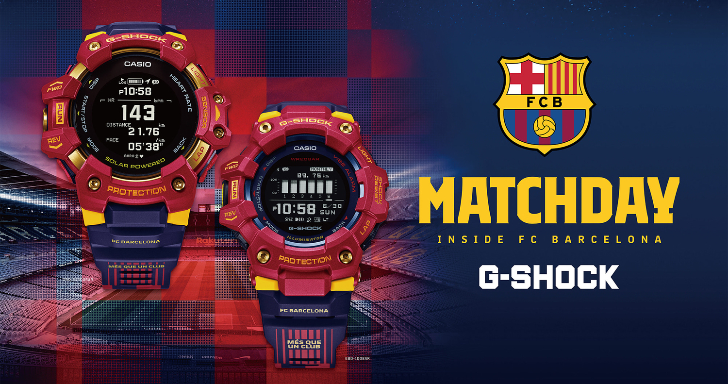 バルサカラーのg Shock2モデルが登場 Fcバルセロナ Matchdayとのコラボより メンズファッションメディア Fcomcishops 男前研究所