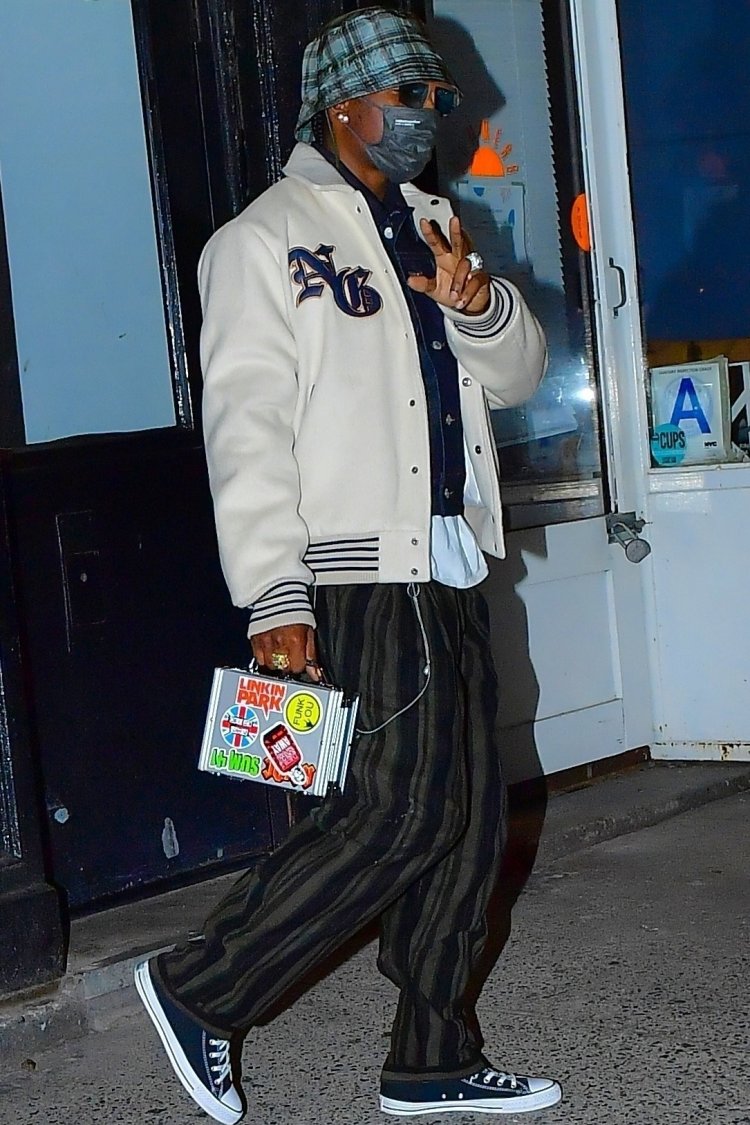 *EXCLUSIVE* Rihanna and A$AP Rocky step out for dinner in fashionable outfits in NYC