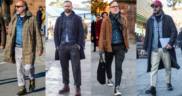 Adding an idea to your winter coordinate by using a denim jacket as innerwear! Examples of outfits are introduced in the international street snapshots.