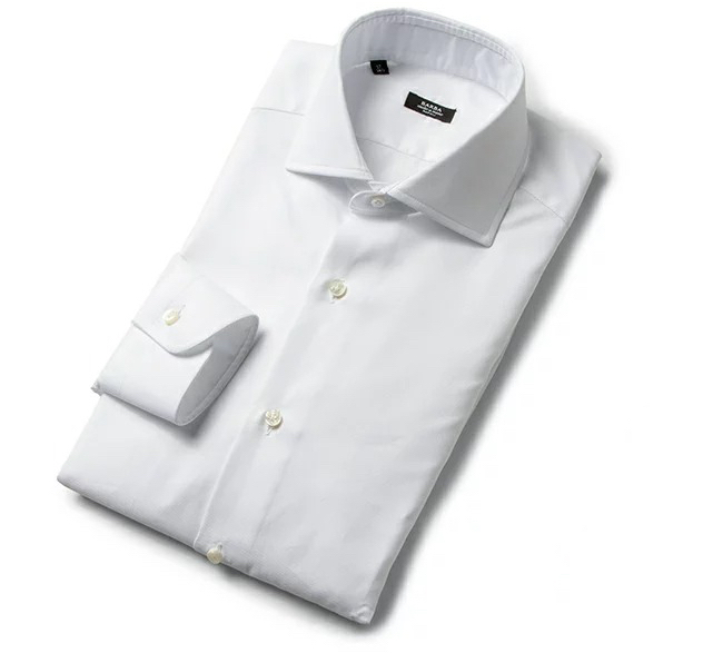 セットアップのインナーにおすすめの白シャツ「BARBA(バルバ) セミワイドカラーシャツ」