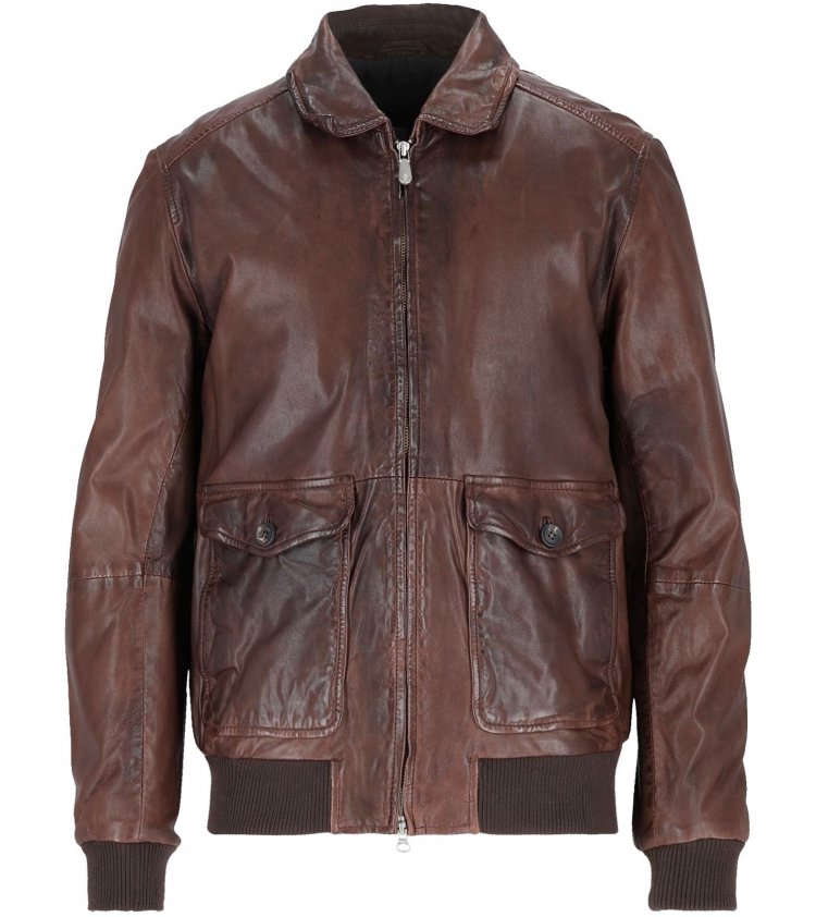 ELEVENTY Brown Outerwear Brown Bomber Jacket