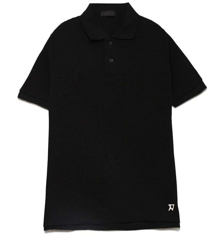 Polo shirt recommended as innerwear for set-ups " H.I.P. by SOLIDO Slub Waffle Jersey Polo Shirt