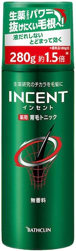 育毛トニックのおすすめ⑥「INCENT(インセント) 薬用トニック無香料」