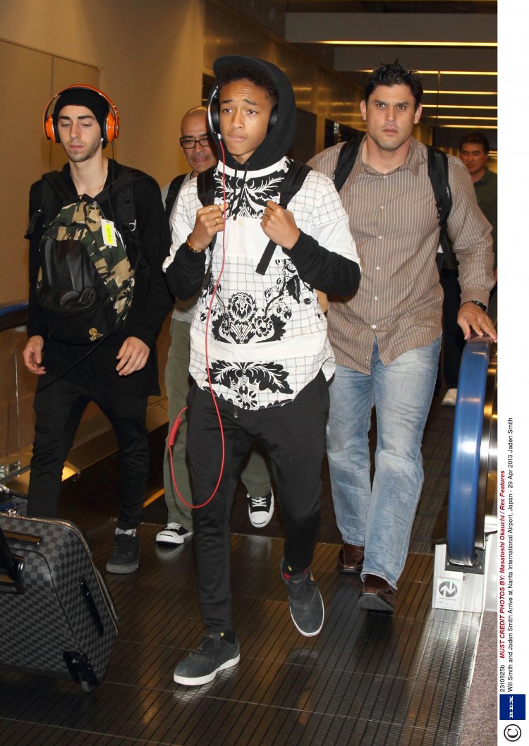 Will Smith and Jaden Smith Arrive at Narita International Airport, Japan - 29 Apr 2013