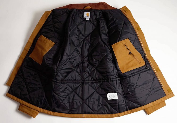Carhartt Traditional Coat Attraction #5: "Quilted liner and wind flap for warmth.