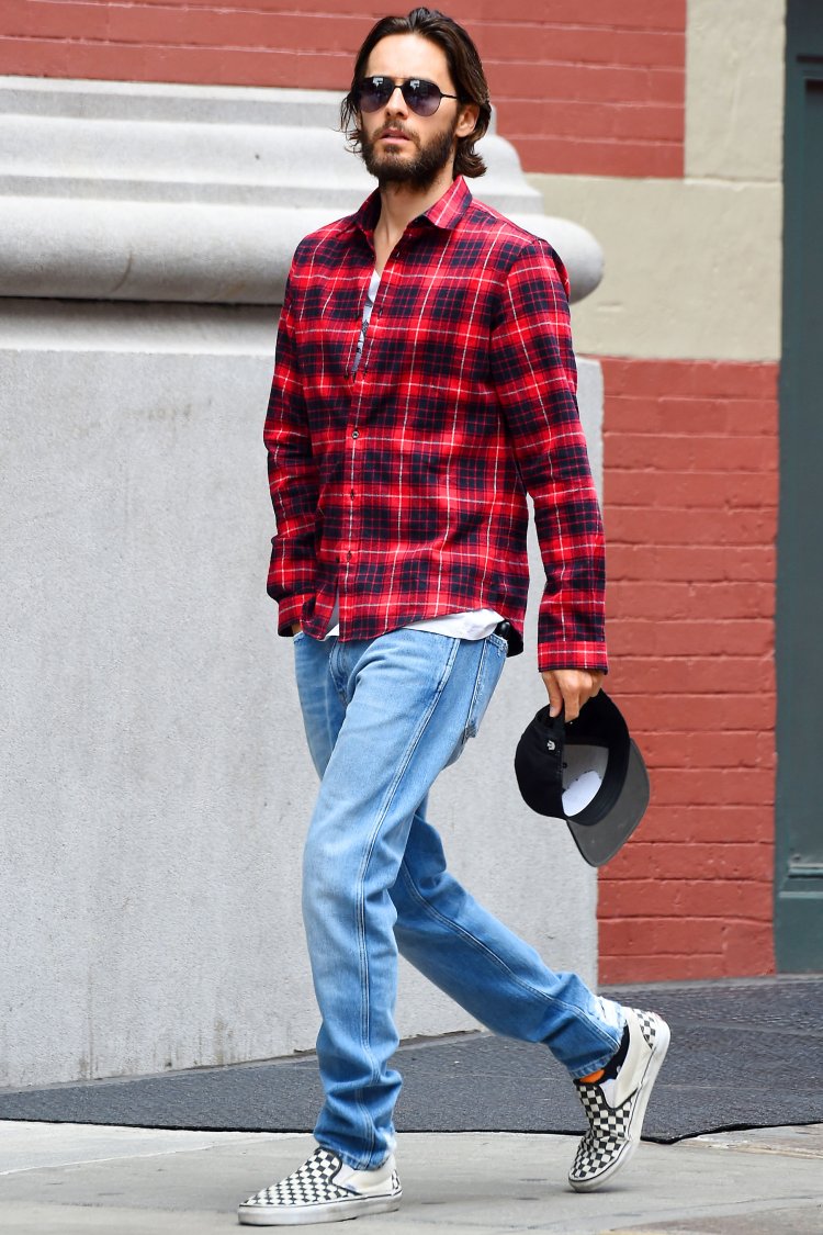 Jared Leto is lumberjack chic in Manhattan