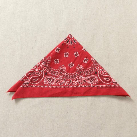 beams beams red scarf with paisley pattern