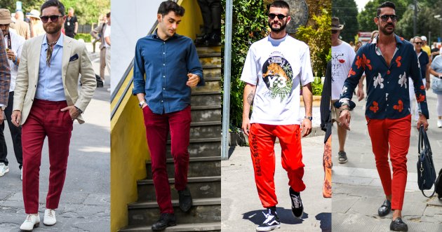A glamorous summer coordinate with red pants! Examples of men’s outfits & recommended items!