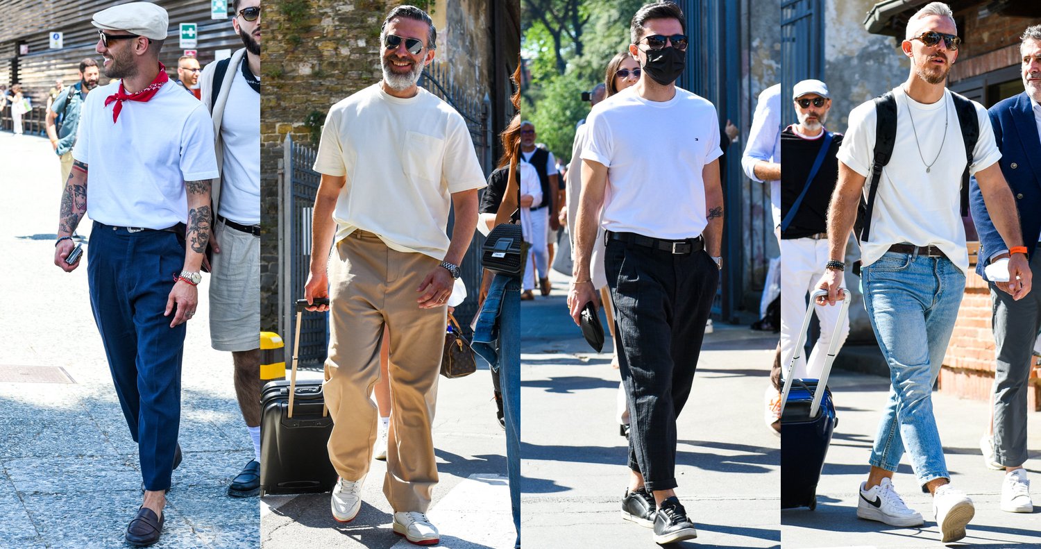 メンズ王道の白tシャツ コーデのコツを海外の着道楽から盗む 最新のストリートスナップを公開 メンズファッションメディア Otokomae 男前研究所