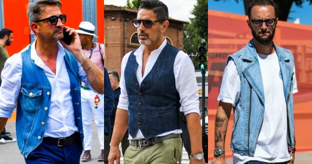 Denim Vest” can actually be used to break out of a men’s coordinate rut! Introducing the hottest outfits & recommended items!