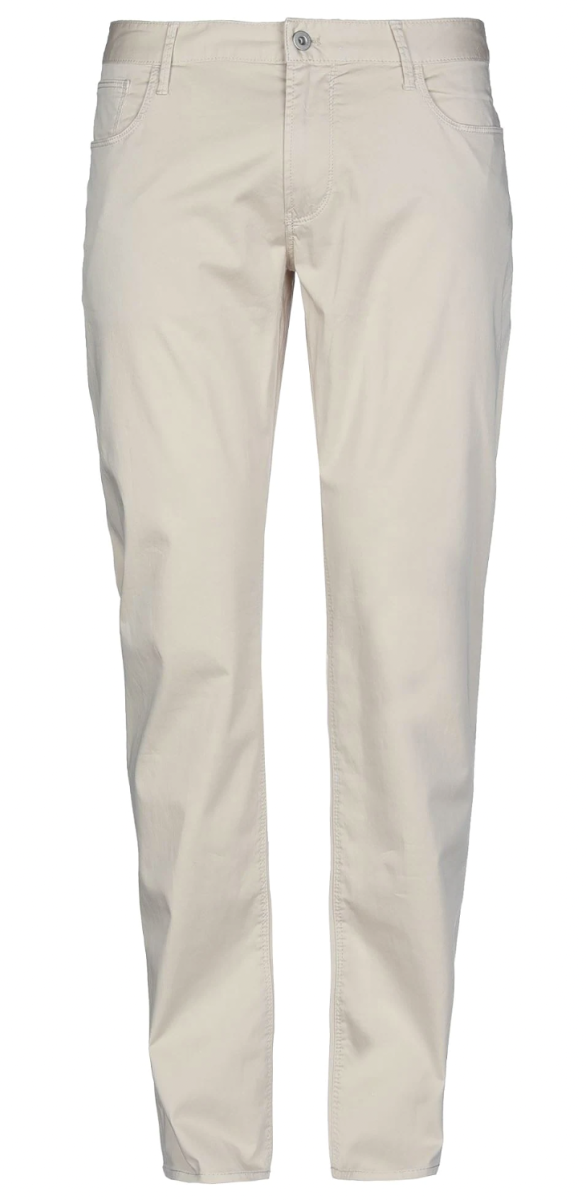 EMPORIO ARMANI Light beige slim cotton pants