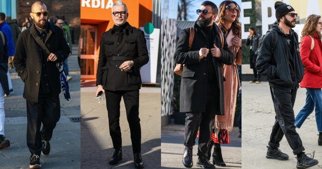 What if you want to put together an all-black coordinate for winter? Here are some tips and men’s style samples to get you started!