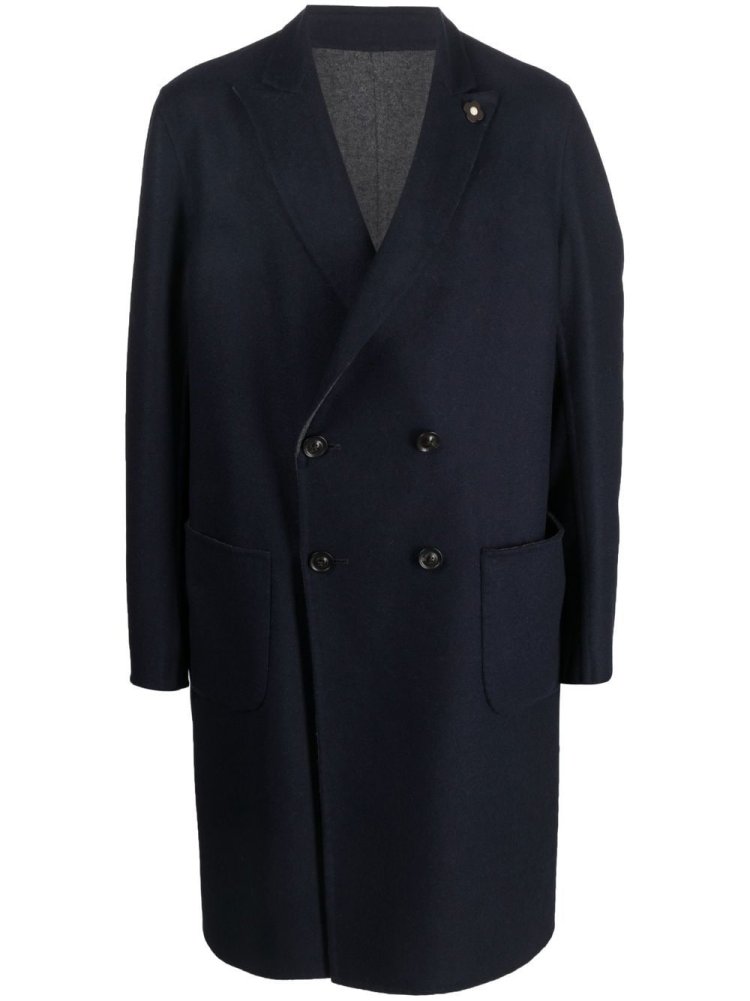 Lardini Reversible Wool Cashmere Chester Coat