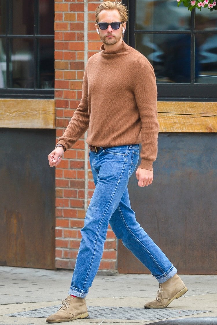 EXCLUSIVE: Alexander Skarsgard is Pictured on a Solo Stroll in New York City.