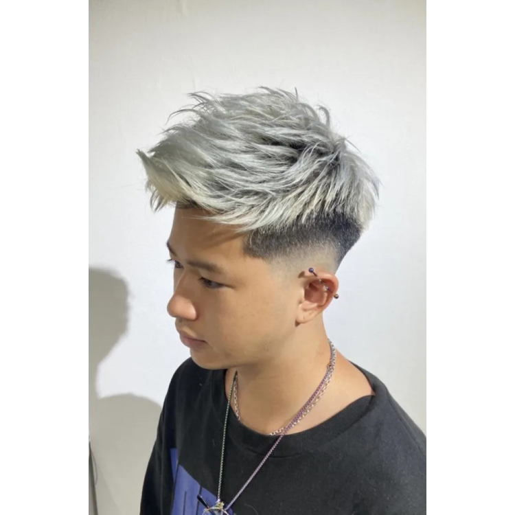 Silver hair recommended men's hair (8)
