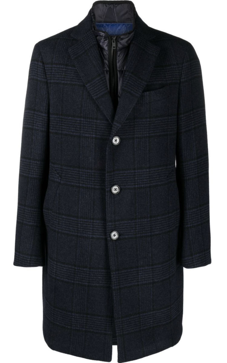 Fay Checkered Chester Coat