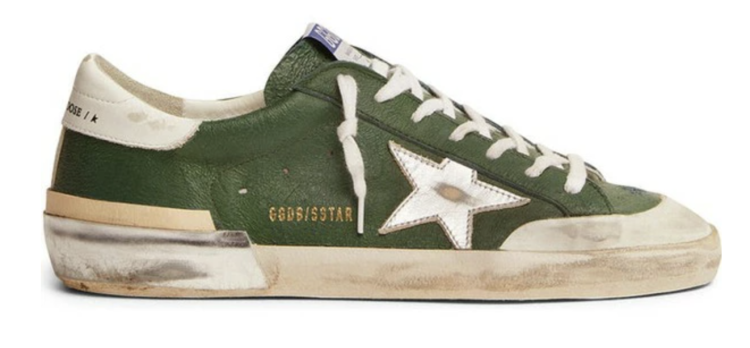 GOLDEN GOOSE Green Sneakers Super-Star