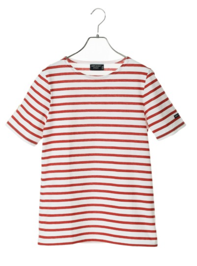 SAINT JAMES(セントジェームス) 赤×白ボーダーTシャツ