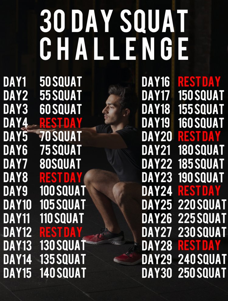 You can also try the squat challenge!