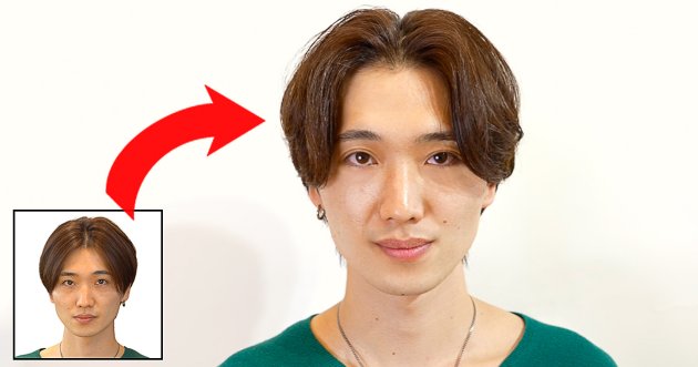 How to set the center parted hair without making the face look round and what are the tips?