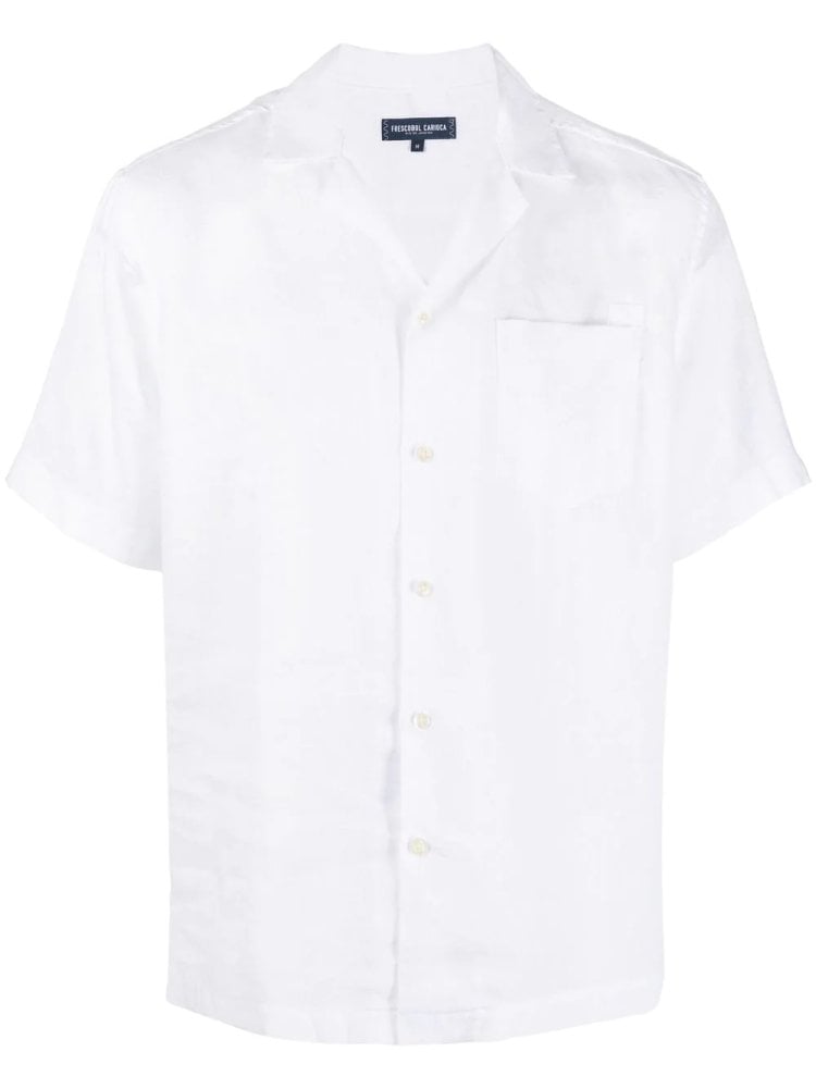 メンズオープンカラーシャツ白