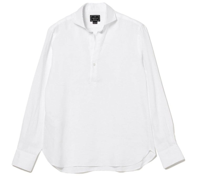 Recommended white shirt (3) "ORIAN Linen Pullover Shirt