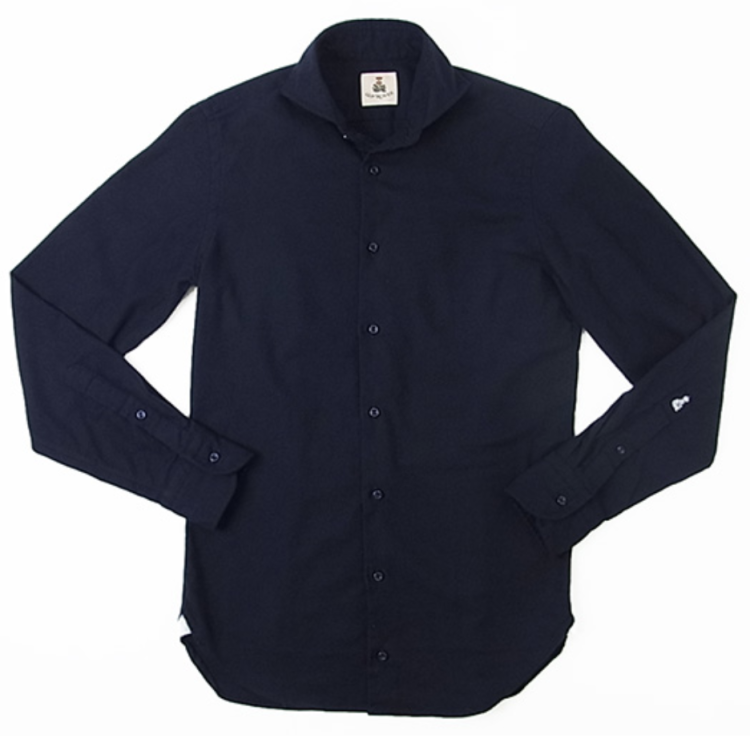GUY ROVER recommended navy shirt " cotton flannel shirt