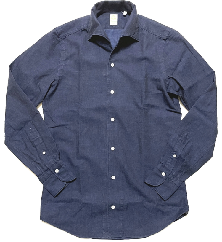 FINAMORE recommended navy shirt " denim shirt