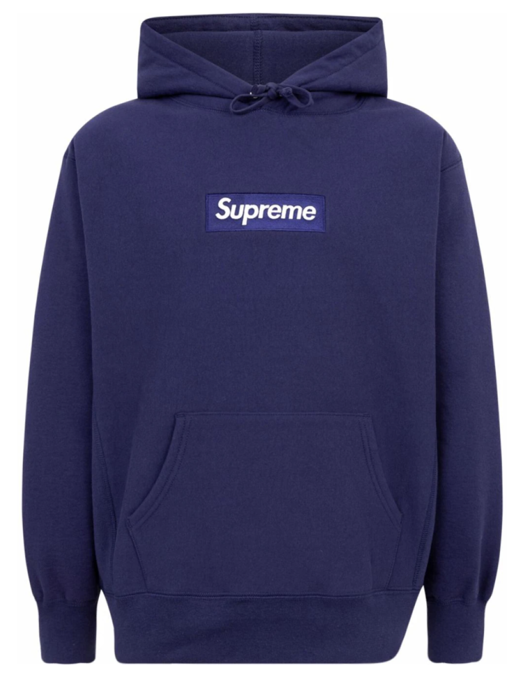 Supreme Recommended Navy Hoodie " Box Logo Hooded Sweatshirt