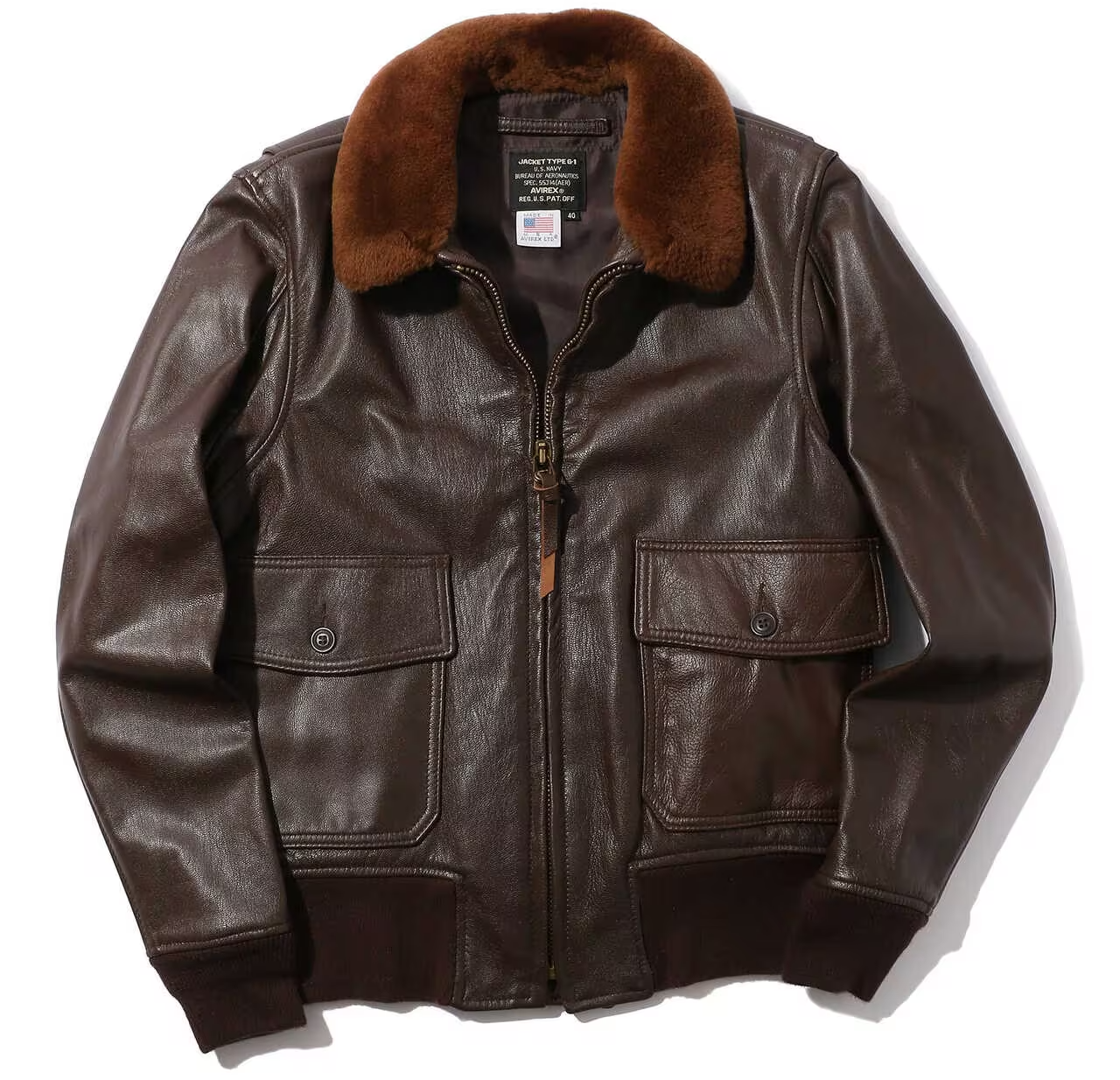 Real leather jacket men Outdoor winter coat Stylish Avirex fly down jacket  Hood