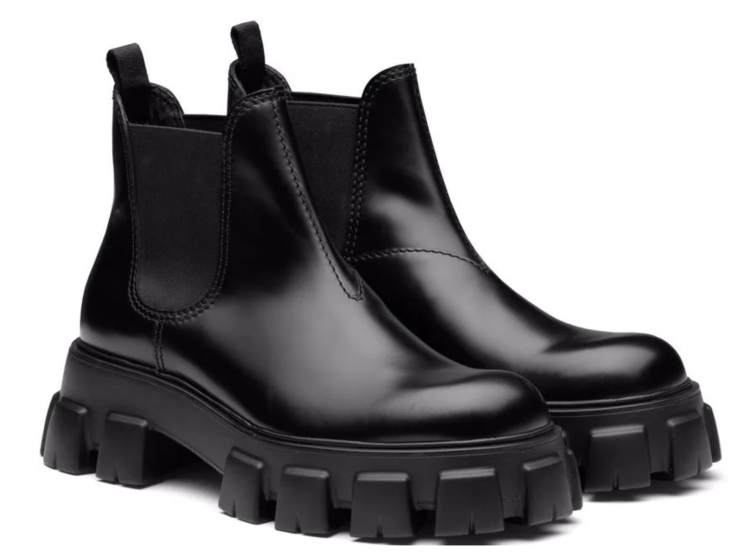 PRADA Recommended Side Gore Boots/Chelsea Boots " Monolith Brushed Leather Chelsea Boots