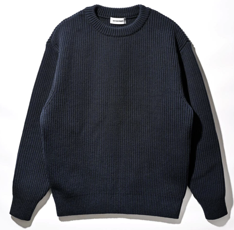 GENTLEMAN PROJECTS recommended navy knit "THE WOOSTER SWEATER