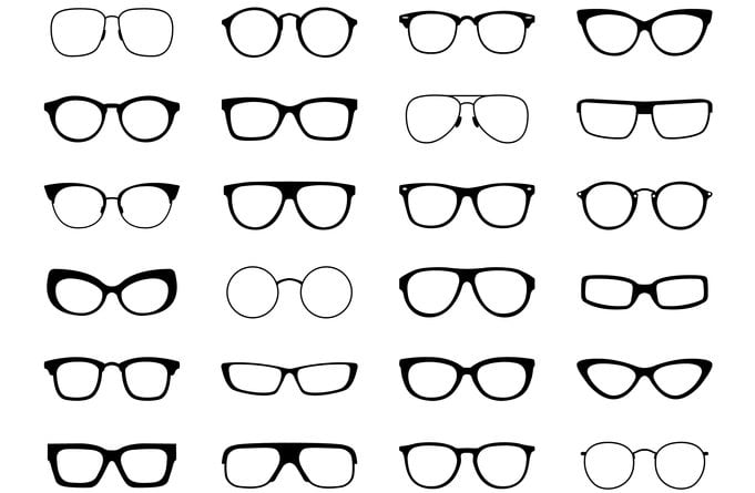 List of eyeglass frame shapes that suit your face shape